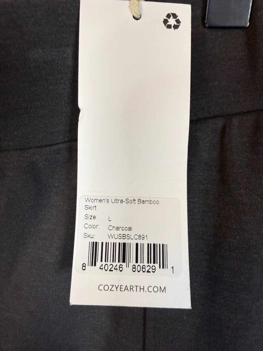 NWT Cozy Earth Women's Brushed Bamboo Patch Pocket Skirt Large - Picture 4 of 9